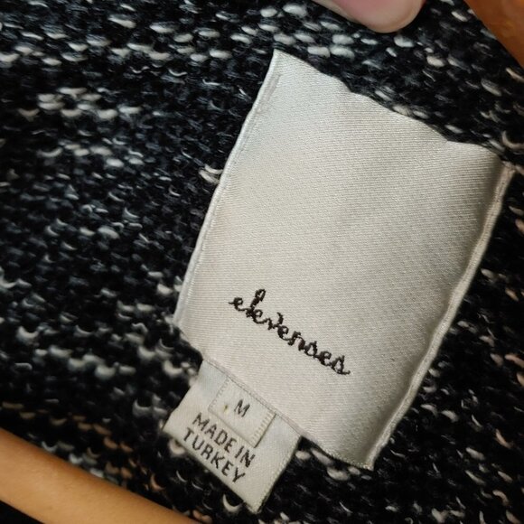 Anthropologie Open Front Elevenses Minka Tweed Marled Coat Lagenlook Minimal - Picture 4 of 8